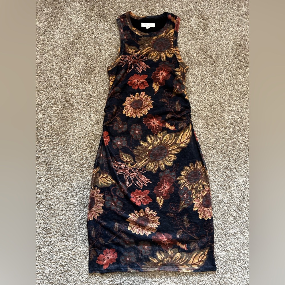 Floral Midi Dress - Navy Floral